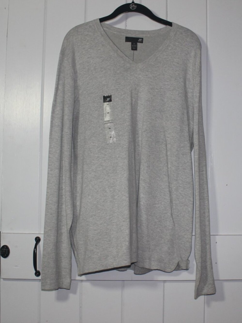 NWT J FERRAR Mens Gray V Neck Sweater SZ XL